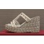 Valentino Heel 9.5cm Platform 3.5cm Rockstud wedge sandals in calfskin White 2023