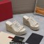 Valentino Heel 9.5cm Platform 3.5cm Rockstud wedge sandals in calfskin White 2023