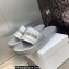 Dior Heel 3cm Every-D Slides in Embossed Lambskin Silver 2023