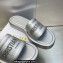 Dior Heel 3cm Every-D Slides in Embossed Lambskin Silver 2023