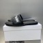 Dior Every-D Flat Slides in Embossed Lambskin Black 2023