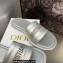 Dior Every-D Flat Slides in Embossed Lambskin Silver 2023