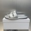 Dior Every-D Flat Slides in Embossed Lambskin Silver 2023