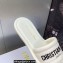 Dior Every-D Flat Slides in Embossed Lambskin White 2023