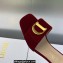 Dior Heel 4.5cm C'est Slides Velvet Burgundy 2023