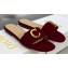 Dior C'est Flat Slides Velvet Burgundy 2023