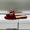 Dior C'est Flat Slides Velvet Burgundy 2023