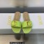 Dior C'est Flat Slides Patent Calfskin Green 2023