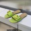 Dior C'est Flat Slides Patent Calfskin Green 2023