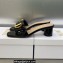 Dior Heel 4.5cm C'est Slides Patent Calfskin Black 2023