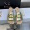 Dior Heel 4.5cm Or 30 Montaigne Slides in Calfskin Metallic Gold 2023
