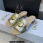 Dior Heel 4.5cm Or 30 Montaigne Slides in Calfskin Metallic Gold 2023