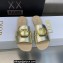Dior Or 30 Montaigne Flat Slides in Calfskin Metallic Gold 2023
