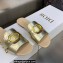 Dior Or 30 Montaigne Flat Slides in Calfskin Metallic Gold 2023