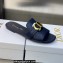 Dior Or 30 Montaigne Flat Slides in Calfskin Dark Blue 2023