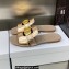 Dior Or 30 Montaigne Flat Slides in Calfskin Metallic Pink Gold 2023
