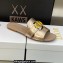 Dior Or 30 Montaigne Flat Slides in Calfskin Metallic Pink Gold 2023