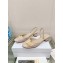 Dior Heel 3.5cm C'est Slingback Pumps in Patent Calfskin Beige 2023