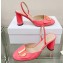Dior Heel 8cm C'est Slingback Pumps in Patent Calfskin Pink 2023
