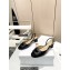 Dior Heel 4.5cm Day Slingback Pumps in Patent Calfskin Black 2023