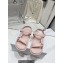 Dior D-Wave Sandals in Lambskin Light Pink 2023