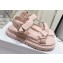 Dior D-Wave Sandals in Lambskin Light Pink 2023