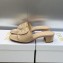 Dior Heel 3.5cm Day Slides in Patent Calfskin Beige 2023