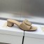 Dior Heel 3.5cm Day Slides in Patent Calfskin Beige 2023