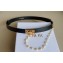 Dior Width 2cm Caro Belt in Black Smooth Calfskin and Glass Pearls 2023