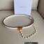 Dior Width 2cm Caro Belt in White Smooth Calfskin and Glass Pearls 2023