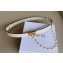Dior Width 2cm Caro Belt in White Smooth Calfskin and Glass Pearls 2023