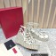 Valentino Heel 9.5cm Platform 3.5cm Rockstud ankle strap wedge sandals in calfskin White 2023
