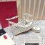 Valentino Heel 9.5cm Platform 3.5cm Rockstud ankle strap wedge sandals in calfskin White 2023