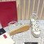 Valentino Heel 9.5cm Platform 3.5cm Rockstud ankle strap wedge sandals in calfskin White 2023