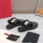 Valentino Rockstud Calfskin Round Toe Sandals Black 2023