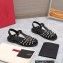 Valentino Rockstud Calfskin Round Toe Sandals Black 2023