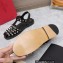 Valentino Rockstud Calfskin Round Toe Sandals Black 2023