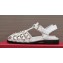 Valentino Rockstud Calfskin Round Toe Sandals White 2023