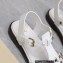 Valentino Rockstud Calfskin Round Toe Sandals White 2023