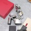 Valentino Heel 12.5cm Platform 4cm VLogo Chain sandals in calfskin leather Silver 2023
