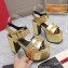 Valentino Heel 12.5cm Platform 4cm VLogo Chain sandals in calfskin leather Gold 2023