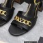 Valentino Heel 8cm VLogo Chain sandals in calfskin leather Black 2023