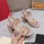 Valentino Heel 8cm VLogo Chain sandals in calfskin leather Nude 2023