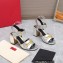 Valentino Heel 8cm VLogo Chain sandals in calfskin leather Silver 2023