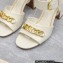 Valentino Heel 8cm VLogo Chain sandals in calfskin leather White 2023