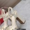 Valentino Heel 11cm Platform 3cm Leather Rockstud ankle strap sandals White 2023