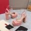 Valentino Heel 11cm Platform 3cm Leather Rockstud ankle strap sandals Suede Pink 2023