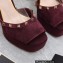 Valentino Heel 11cm Platform 3cm Leather Rockstud ankle strap sandals Suede Burgundy 2023
