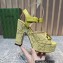 Gucci Heel 12cm Platform 3.5cm Horsebit sandals 745955 Yellow 2023