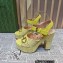 Gucci Heel 12cm Platform 3.5cm Horsebit sandals 745955 Yellow 2023